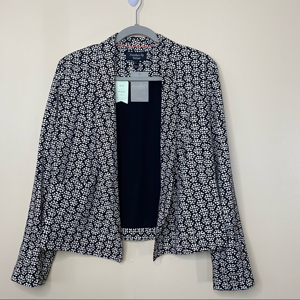 Feathers by Tolani Anthropologie 100% polyester fully lined blazer/jacket size L